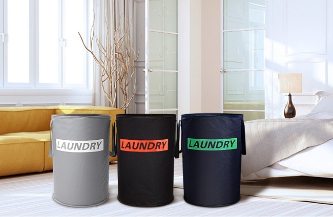 Ihomagic new design freestanding laundry basket with handles customized